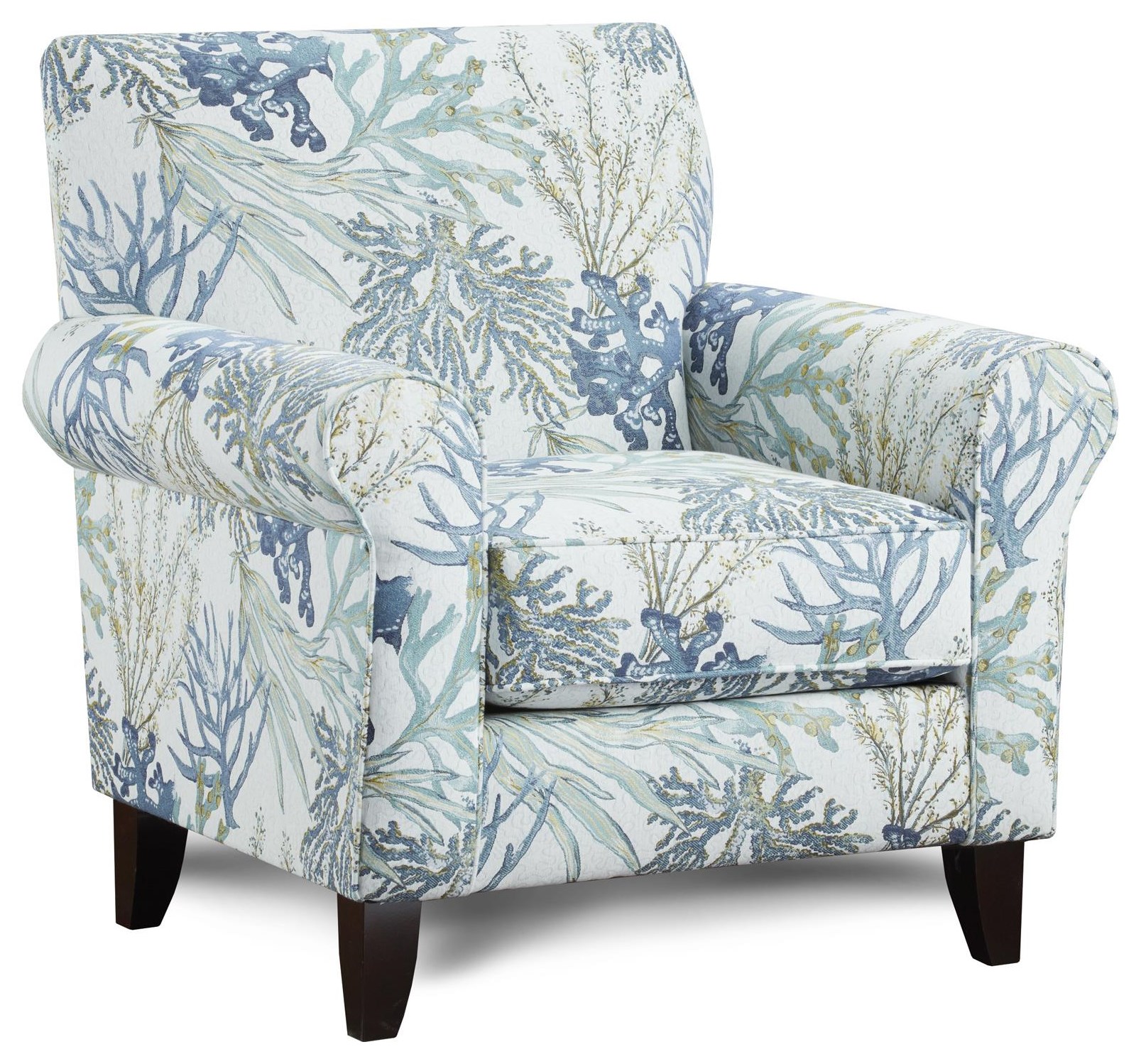 Kent Home Furnishings 502503 Print Fabric Accent Chair Johnny